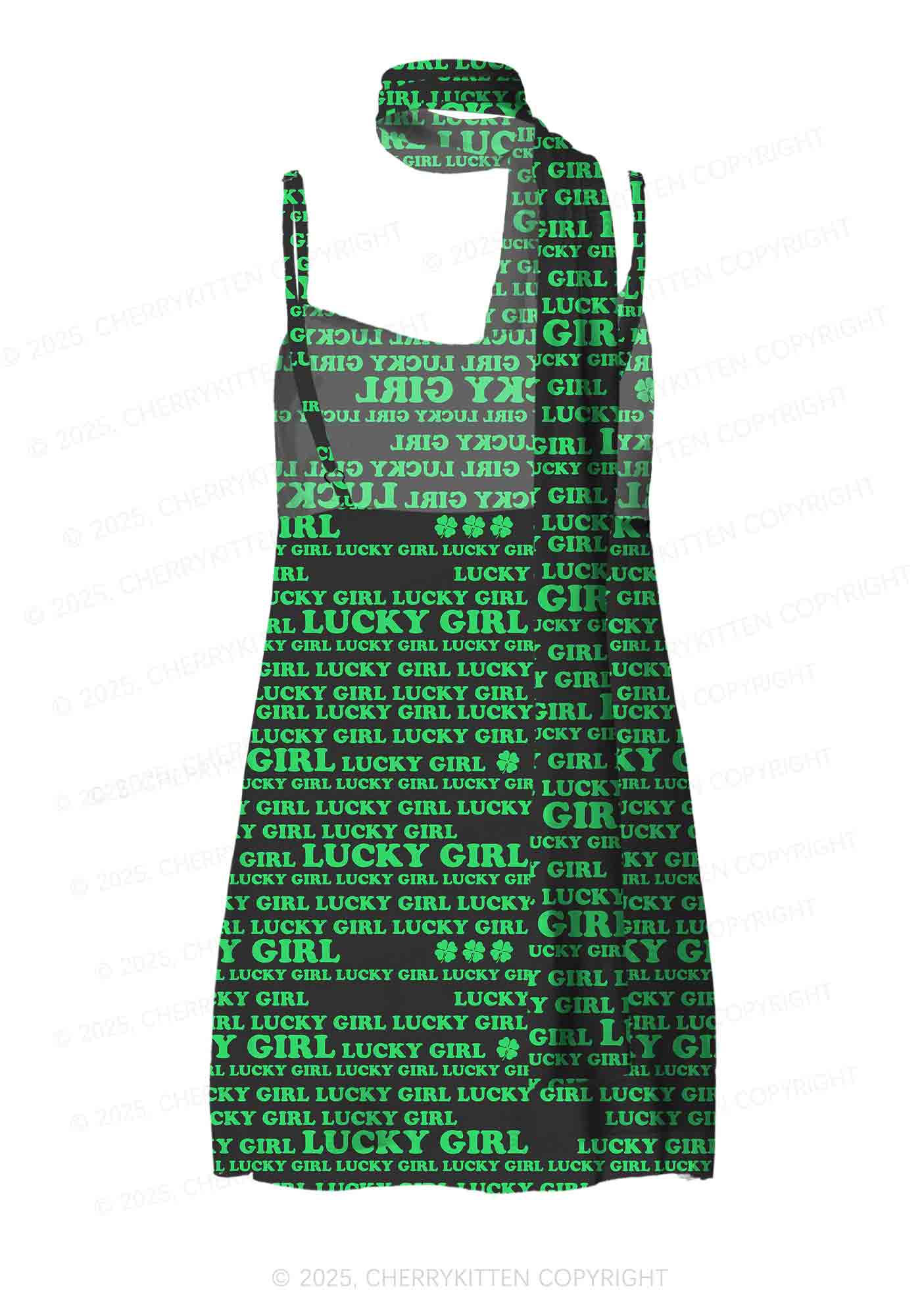 Lucky Girl Y2K Mesh Slip Dress Cherrykitten