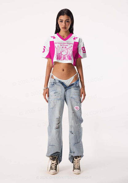 But I Am Gay Frog Pride Y2K Crop Sport Jersey Shirts Cherrykitten