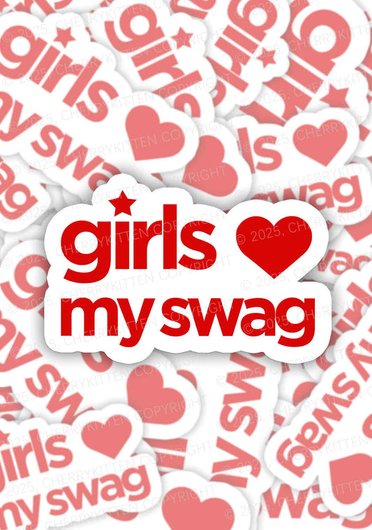 Girls Love My Swag Pride 1Pc Y2K Sticker Cherrykitten