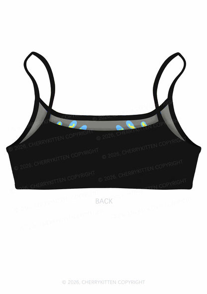 Thermal Hands Y2K Print Super Crop Cami Cherrykitten