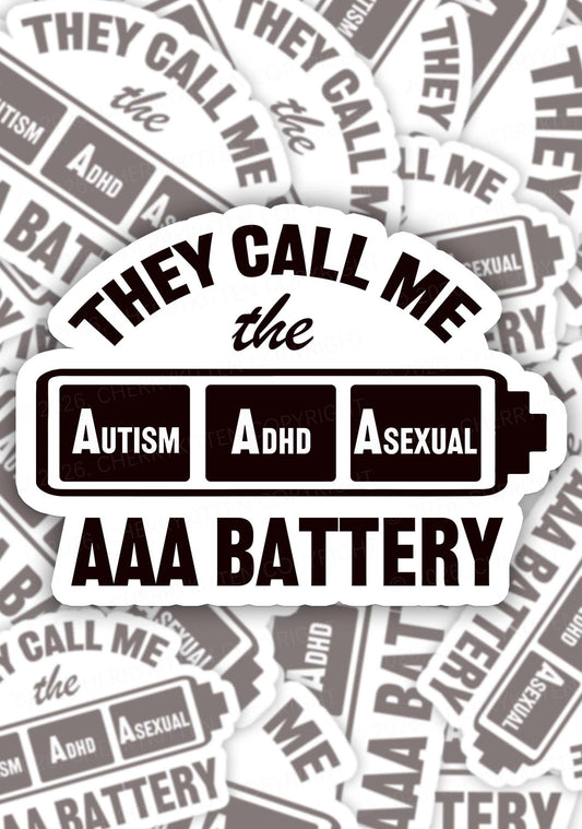 They Call Me AAA Battery Pride 1pc Y2K Sticker Cherrykitten