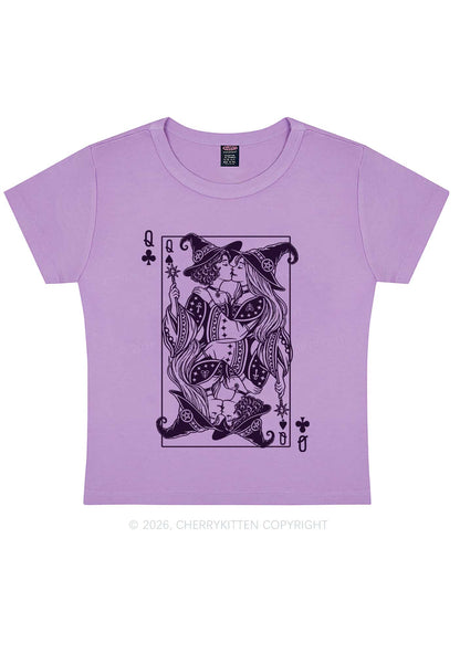 Halloween Witches Queen Kiss Y2K Baby Tee Cherrykitten