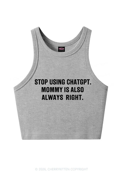 Mommy Also Always Right Y2K Crop Tank Top Cherrykitten