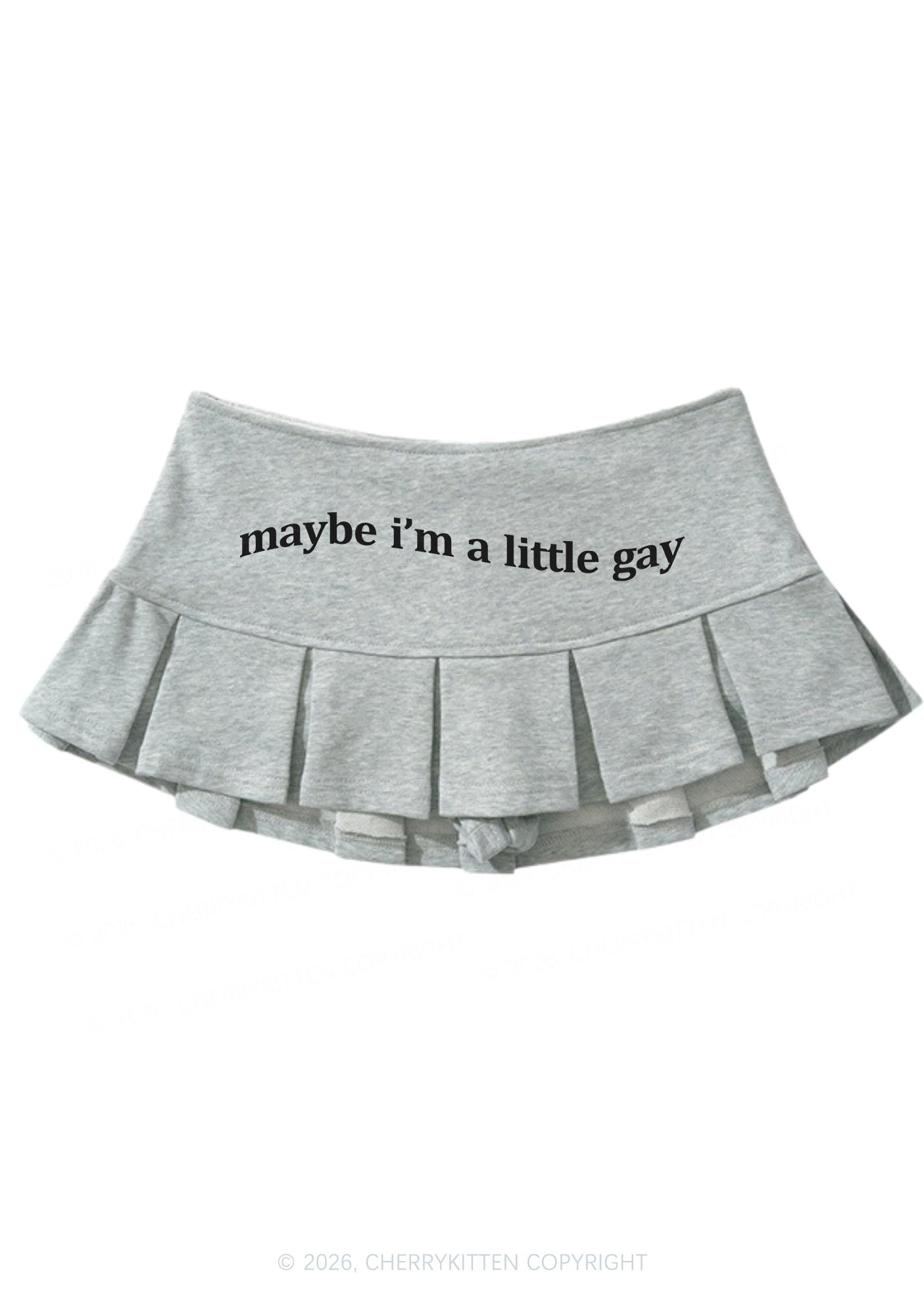Maybe Im A Little Gay Pride Y2K Mini Pleated Skirts Cherrykitten