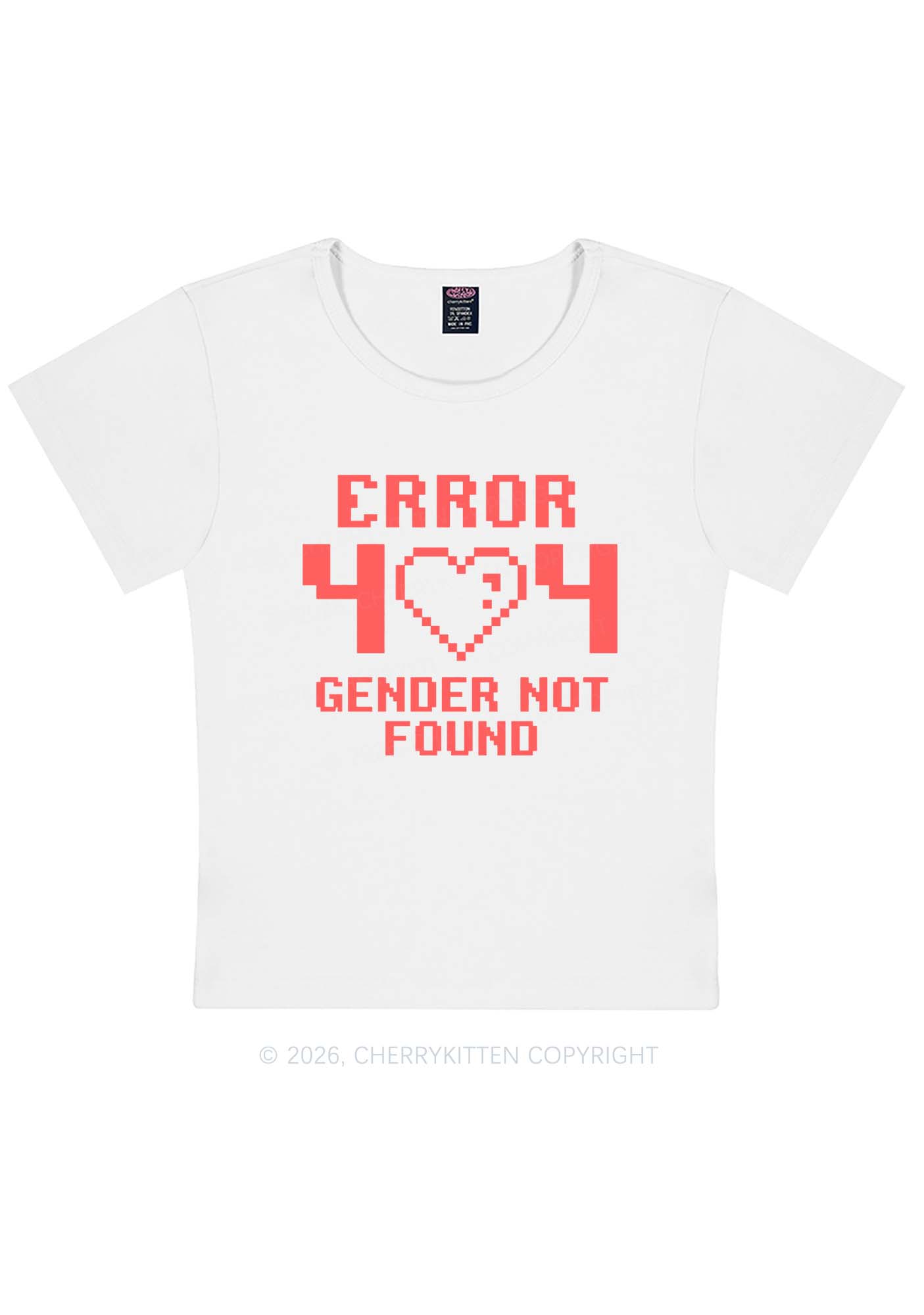 Gender Not Found Pride Y2K Baby Tee Cherrykitten