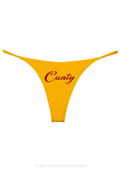Glitter Cunty Y2K Bikini String Thong Cherrykitten