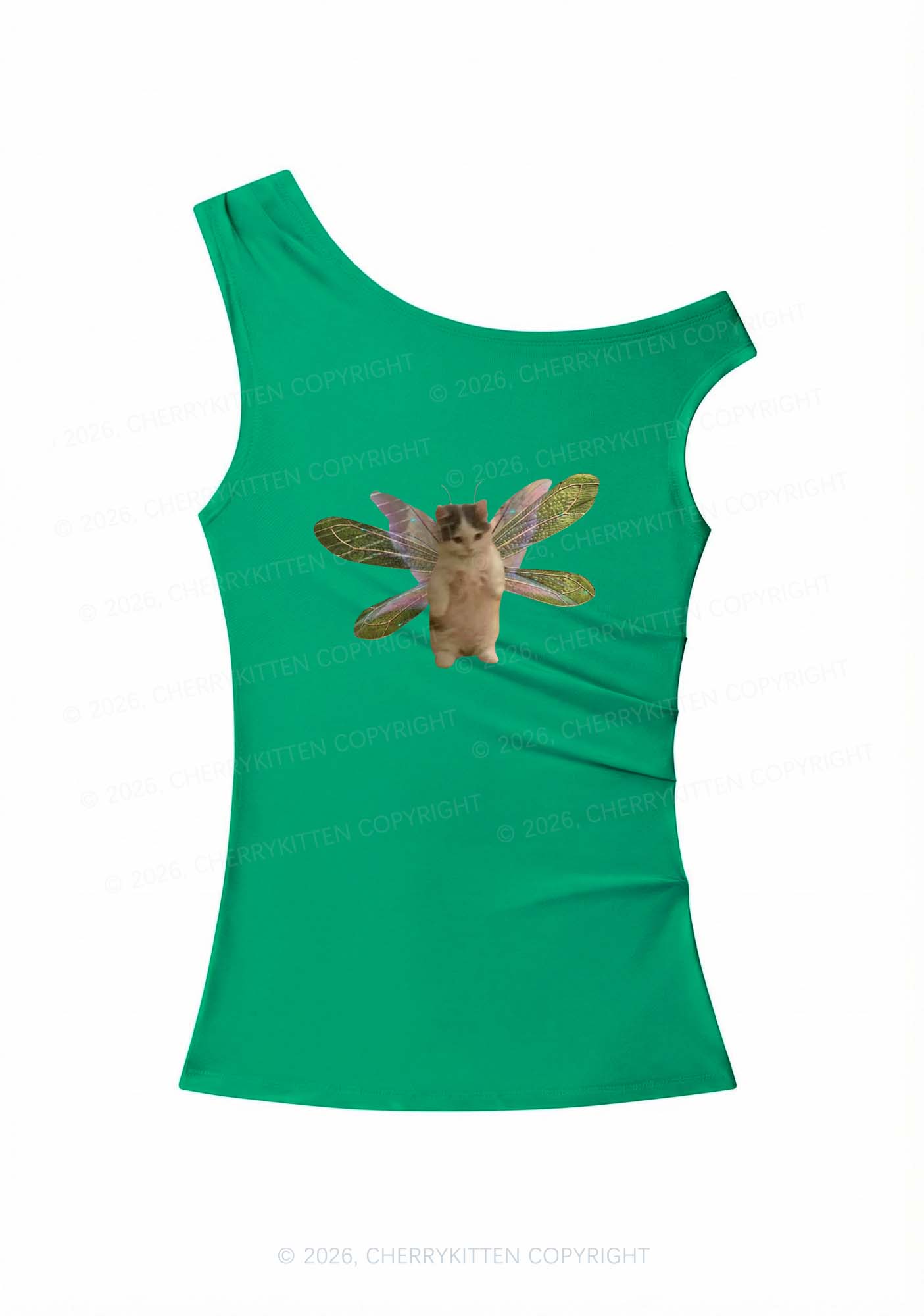 Fairycat Wings Y2K Off Shoulder Tank Top Cherrykitten