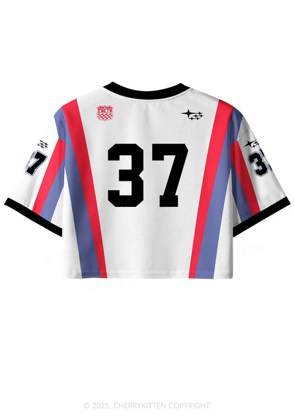 Custom White He Him Hole Pride Y2K Crop Sport Jersey Shirts Cherrykitten