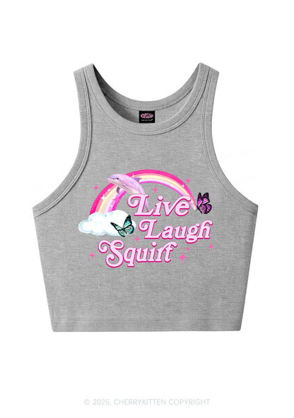 Live Laugh Squirt Y2K Crop Tank Top Cherrykitten