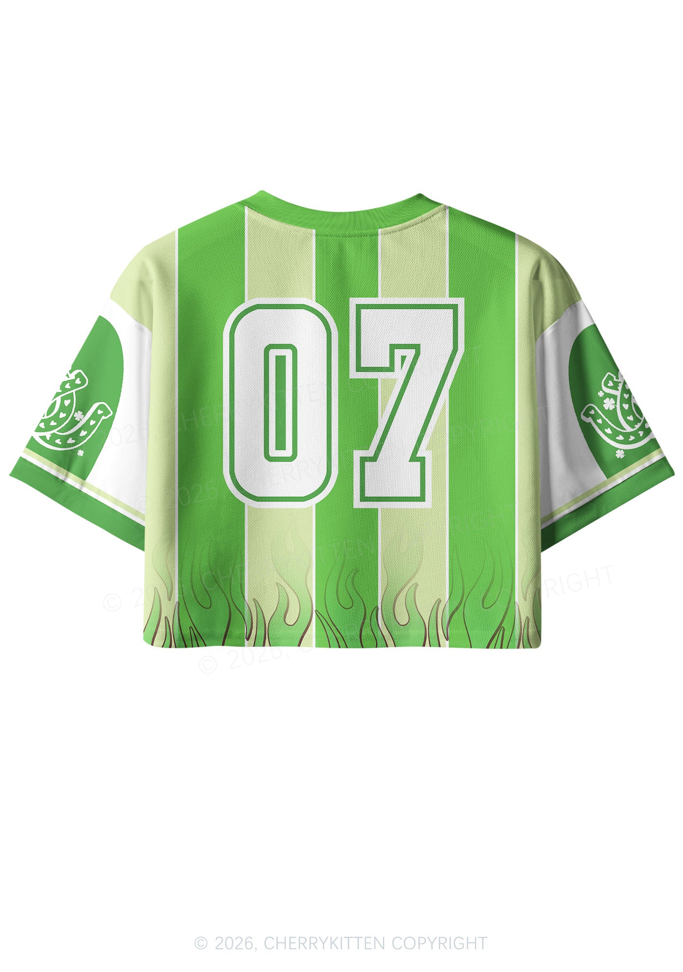 Custom I Love Irish Goodbyes St Patricks Y2K Crop Sport Jersey Shirts Cherrykitten