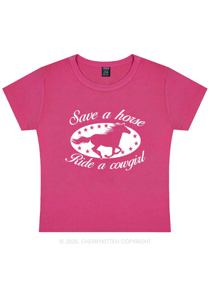 Star Horse Cowgirl Pride Y2K Baby Tee Cherrykitten