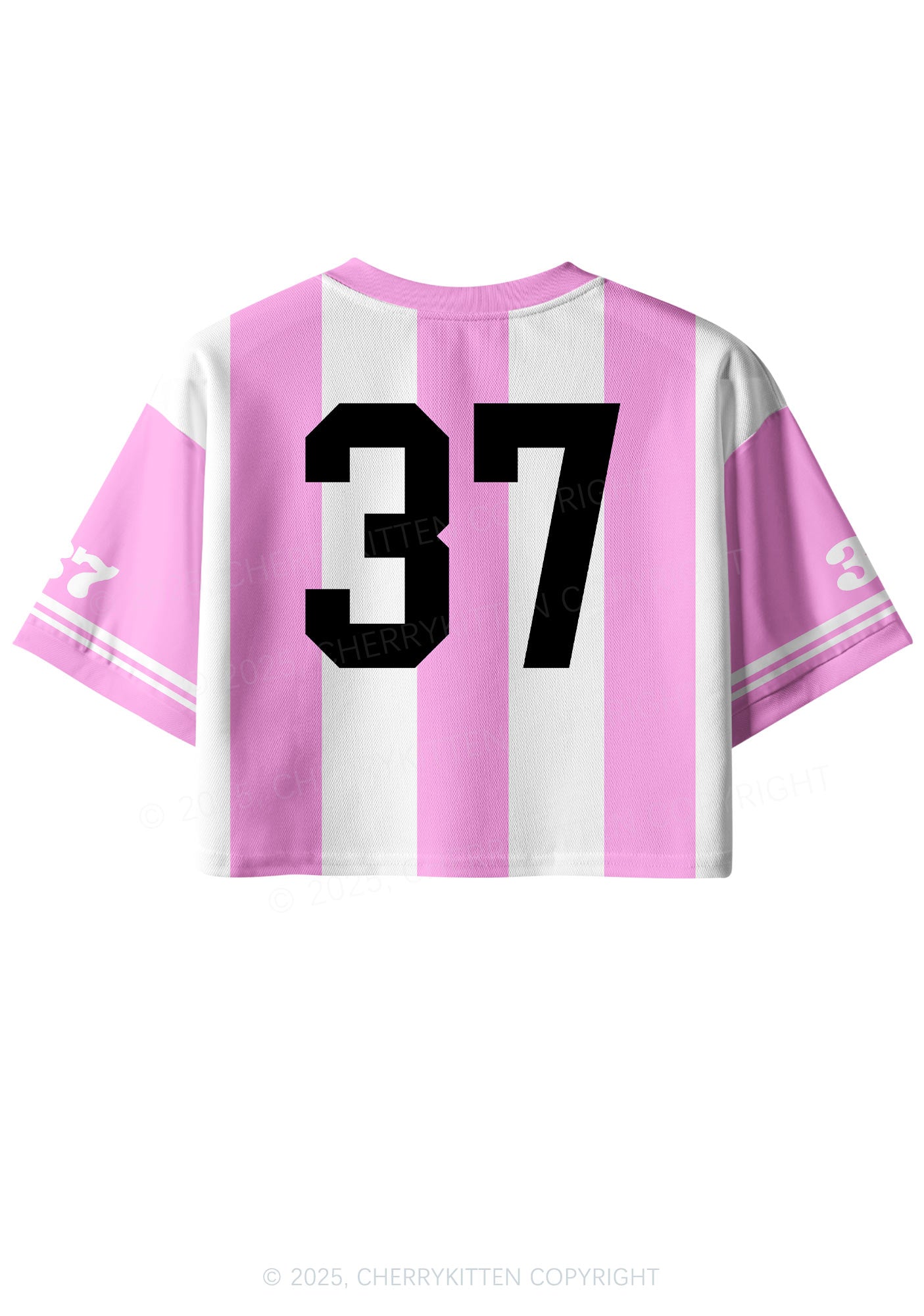 Custom Christmas Pink Santa Y2K Crop Sport Jersey Shirts Cherrykitten