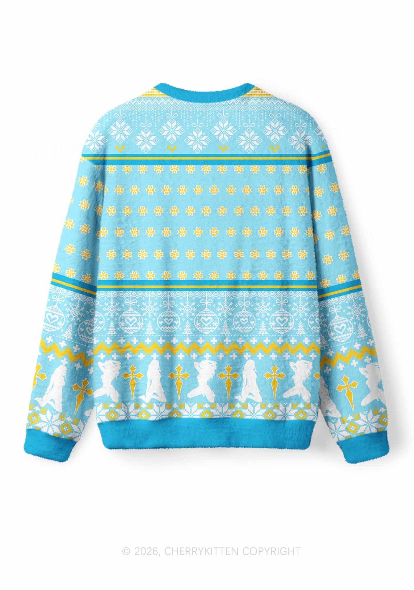 Not Trying To Slxt Shame Y2K Christmas Knit Sweatshirt Cherrykitten