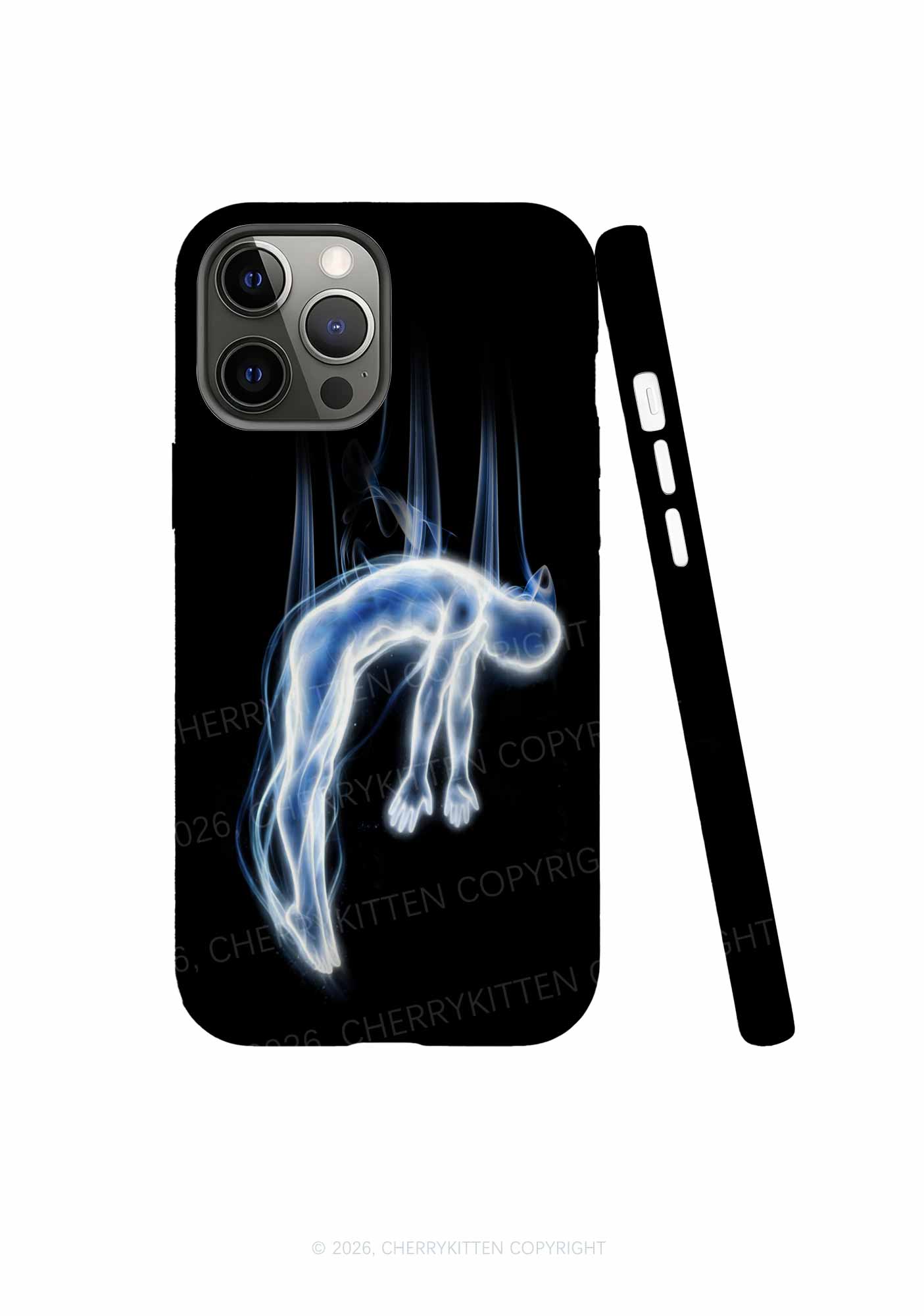 Halloween Blue Falling Ghost Y2K Phone Case Cherrykitten