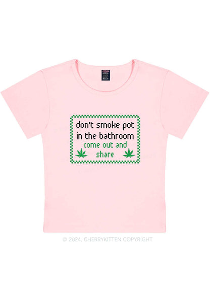 Don't Smoke In Bathroom Y2K Baby Tee Cherrykitten