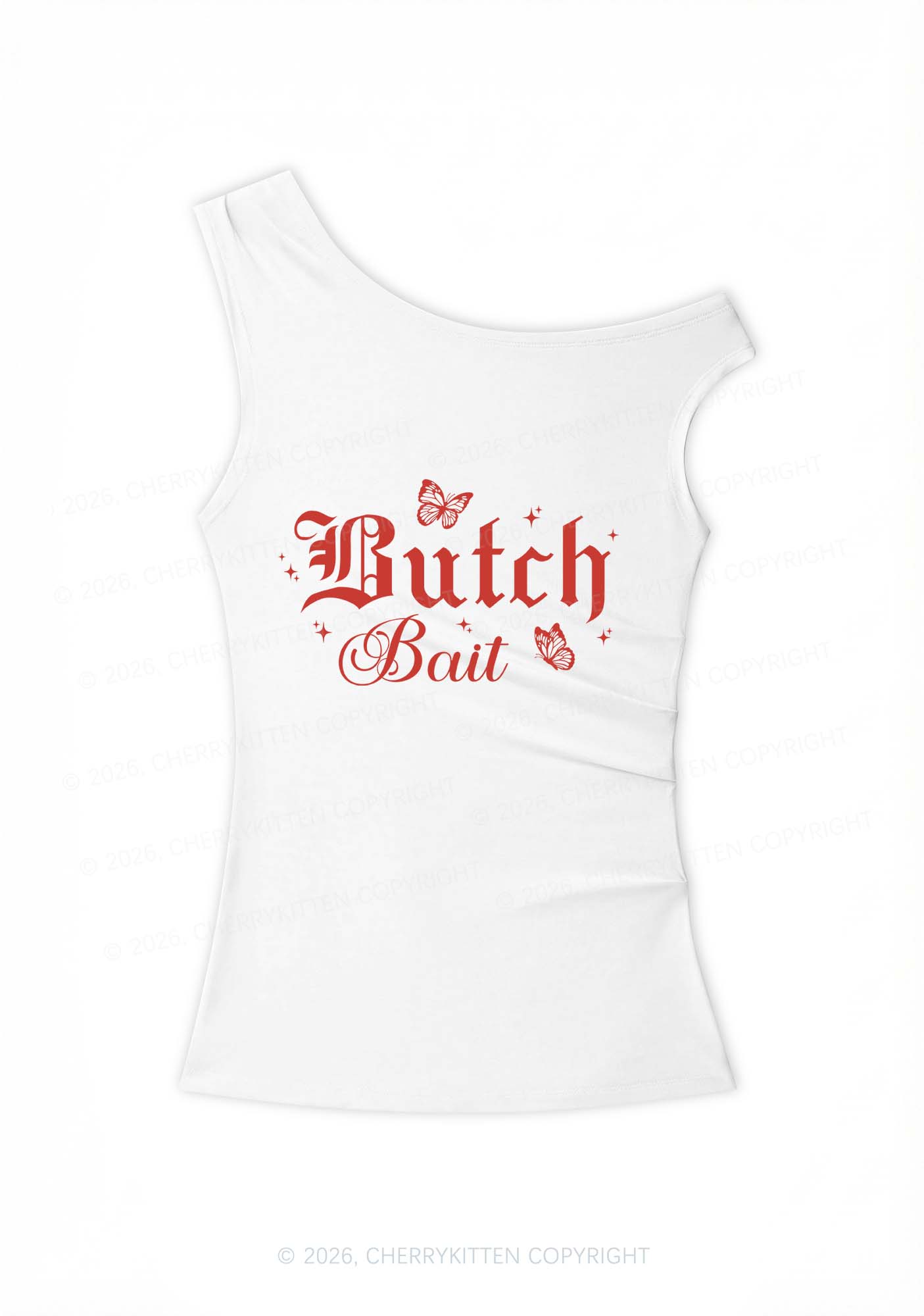 Butch Bait Y2K Off Shoulder Tank Top Cherrykitten