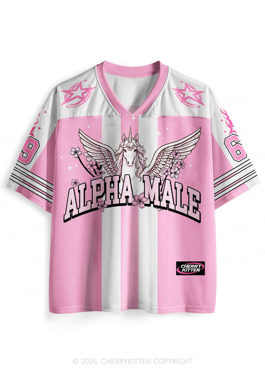 Sakura Alpha Male Unicorn Pride Y2K Sport Jersey Shirts Cherrykitten