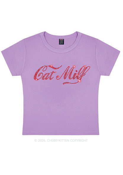 Rhinestone Cat Mxxf Y2K Baby Tee Cherrykitten