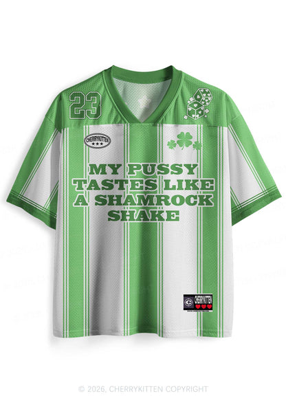 Custom My Puxxy Tastes Like Shamrock St Patricks Y2K Sport Jersey Shirts Cherrykitten