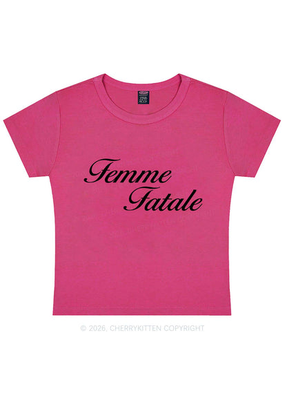 Femme Fatale Pride Y2K Baby Tee Cherrykitten