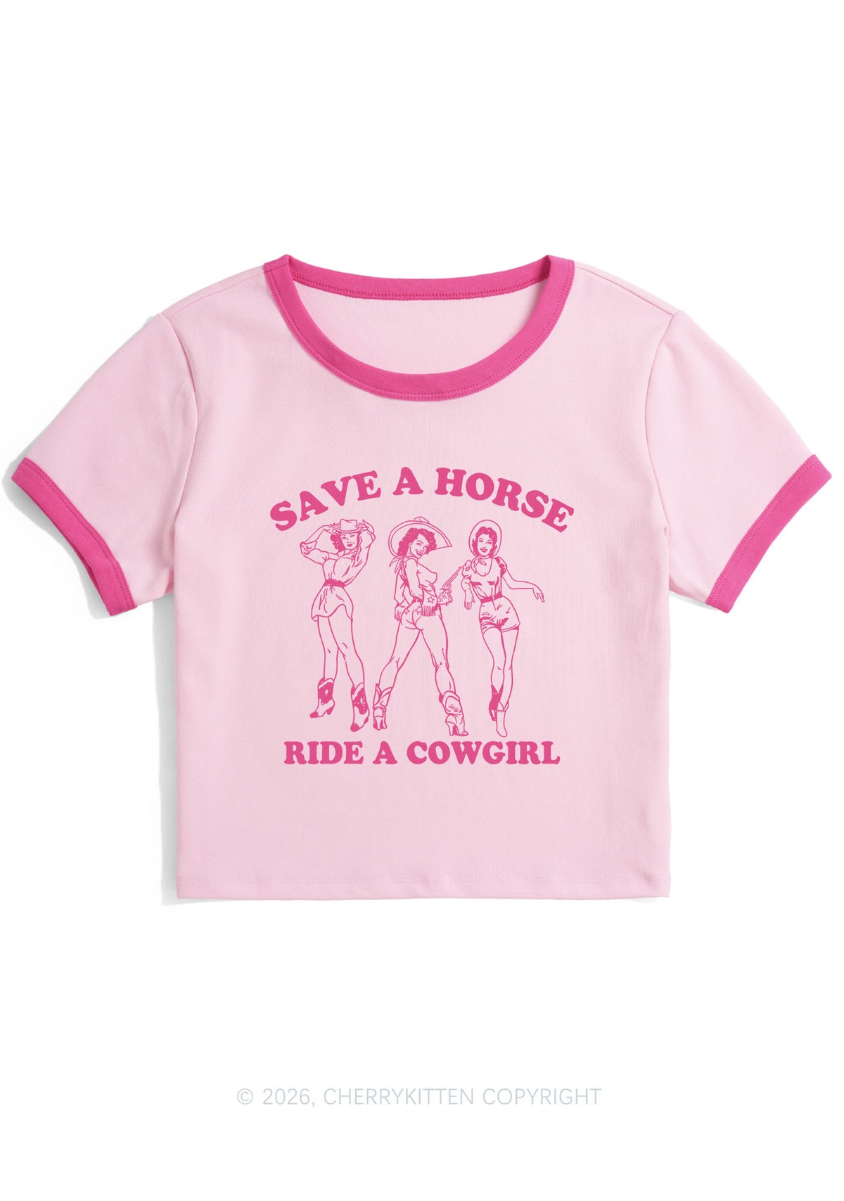Ride A Cowgirl Pride Y2K Ringer Tee Cherrykitten