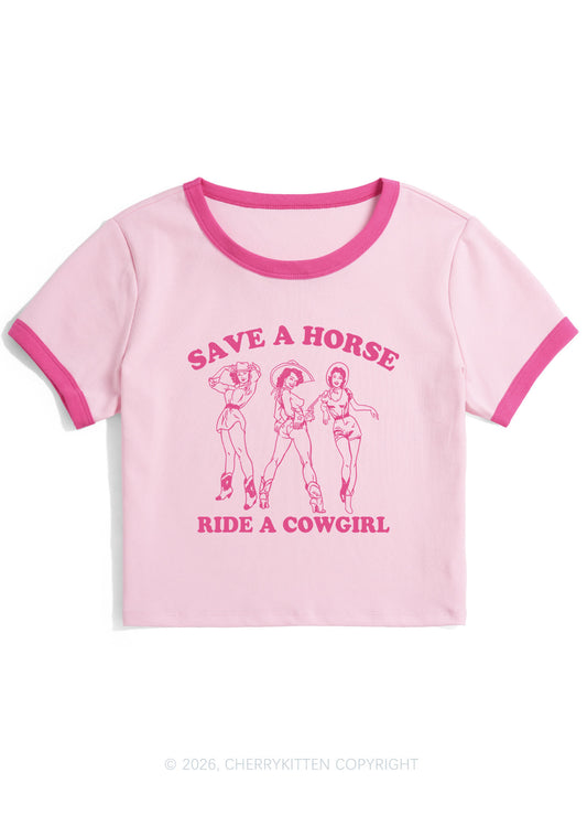 Ride A Cowgirl Pride Y2K Ringer Tee Cherrykitten
