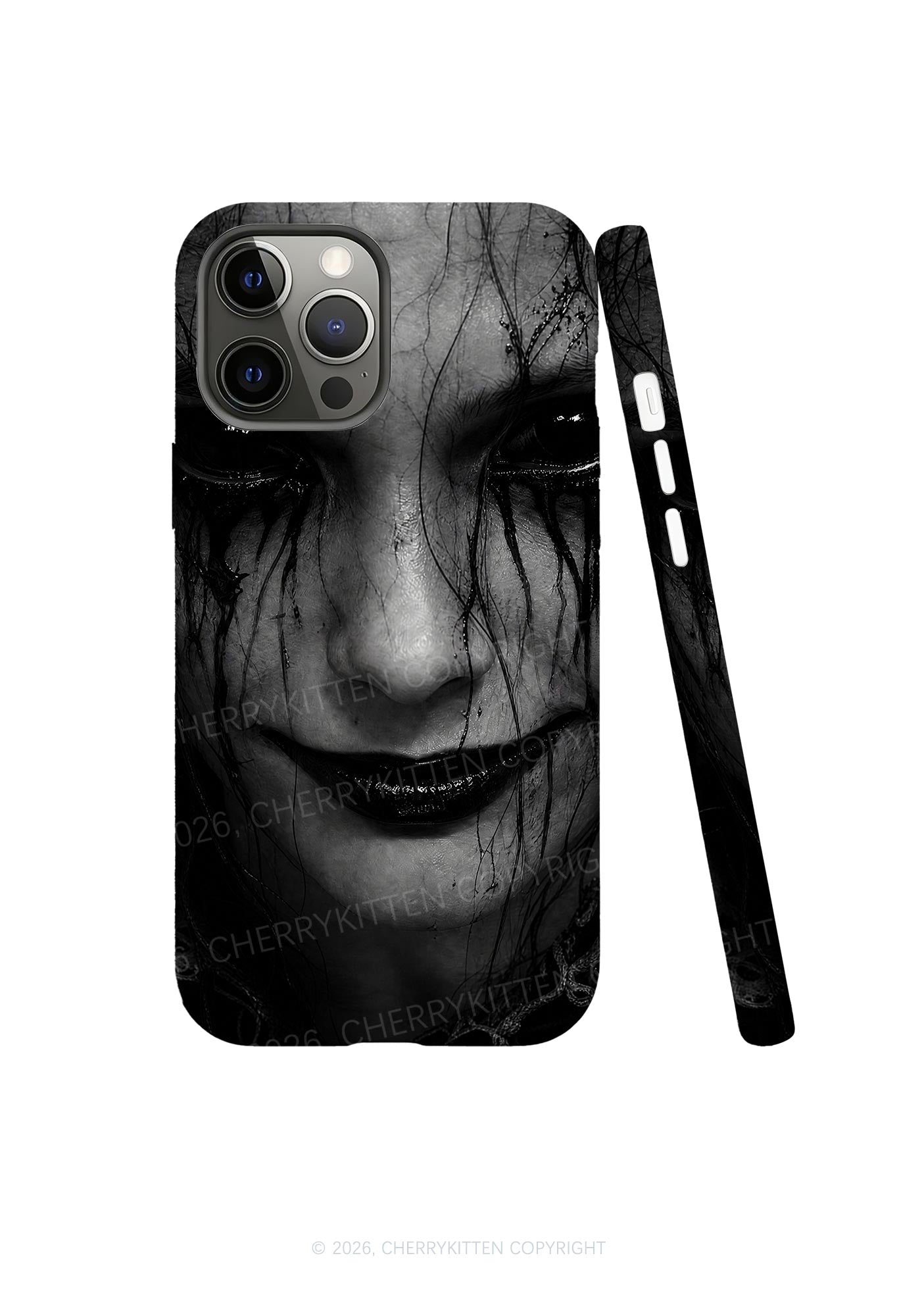 Halloween Black Tears Woman Y2K Phone Case Cherrykitten