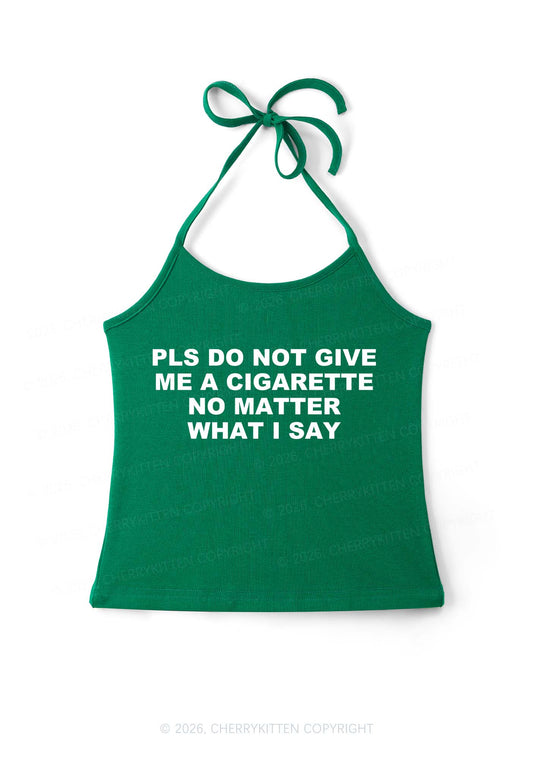 Dont Give Me Cigarette Y2K Halter Neck Cami Cherrykitten