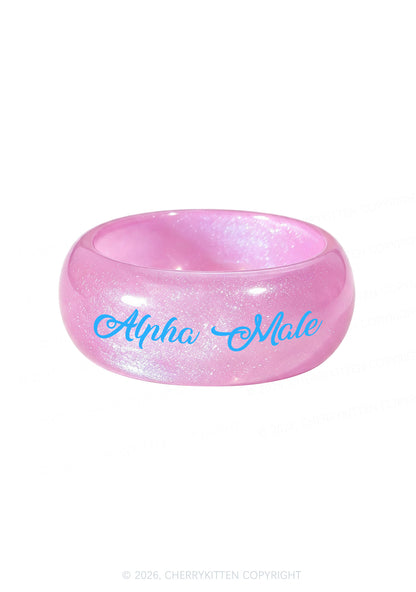 Alpha Male Y2K Cuff Bangle Cherrykitten