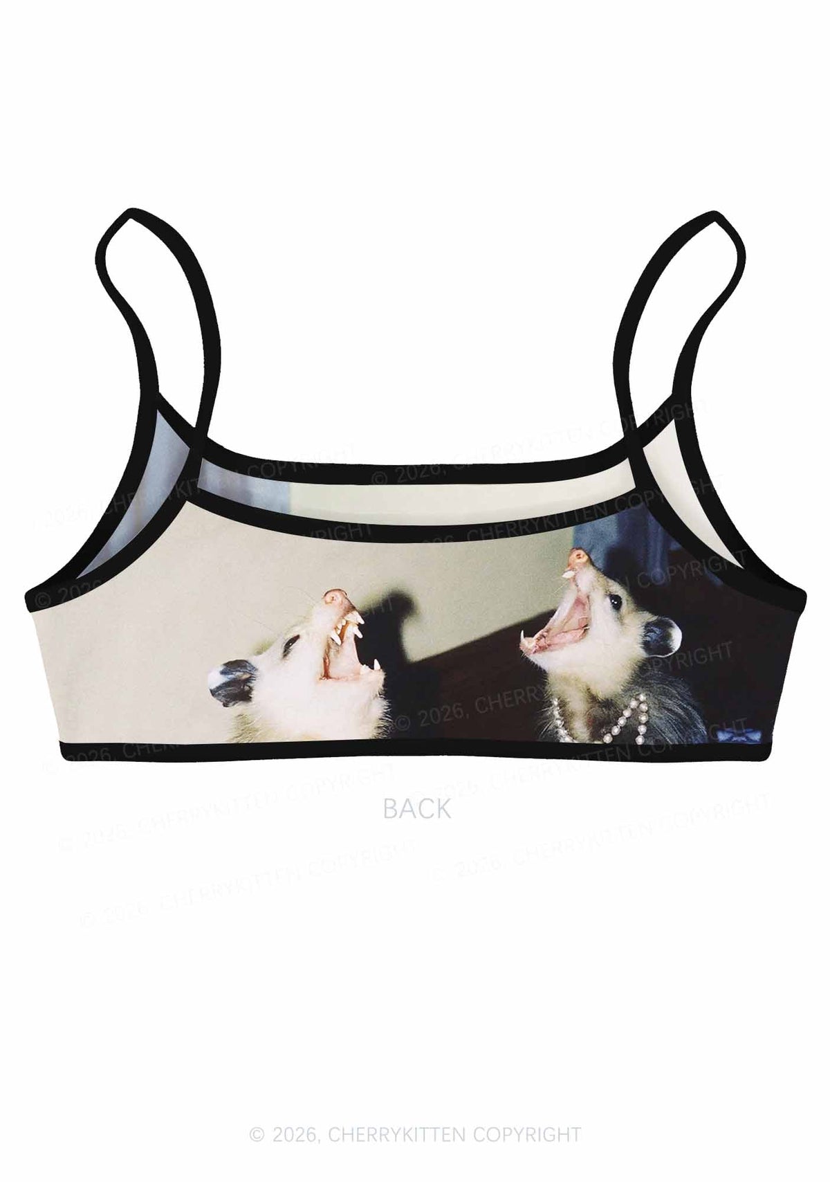 Princess Rats Y2K Print Super Crop Cami Cherrykitten