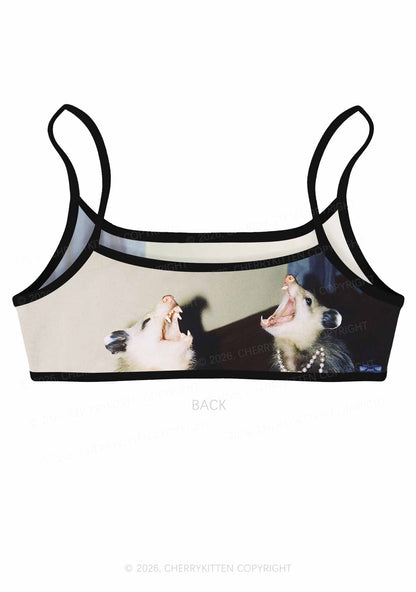 Princess Rats Y2K Print Super Crop Cami Cherrykitten