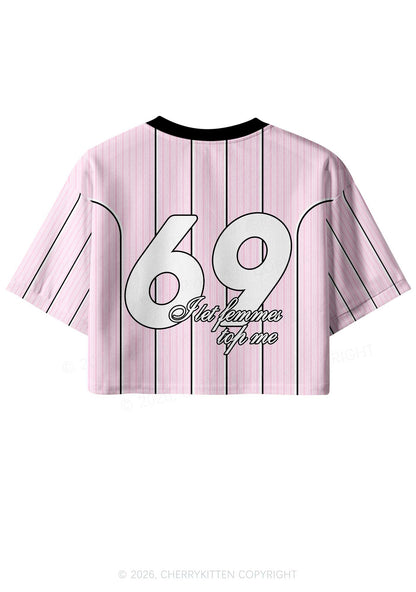 I Let Femmes Top Me Pride Y2K Crop Sport Jersey Shirts Cherrykitten
