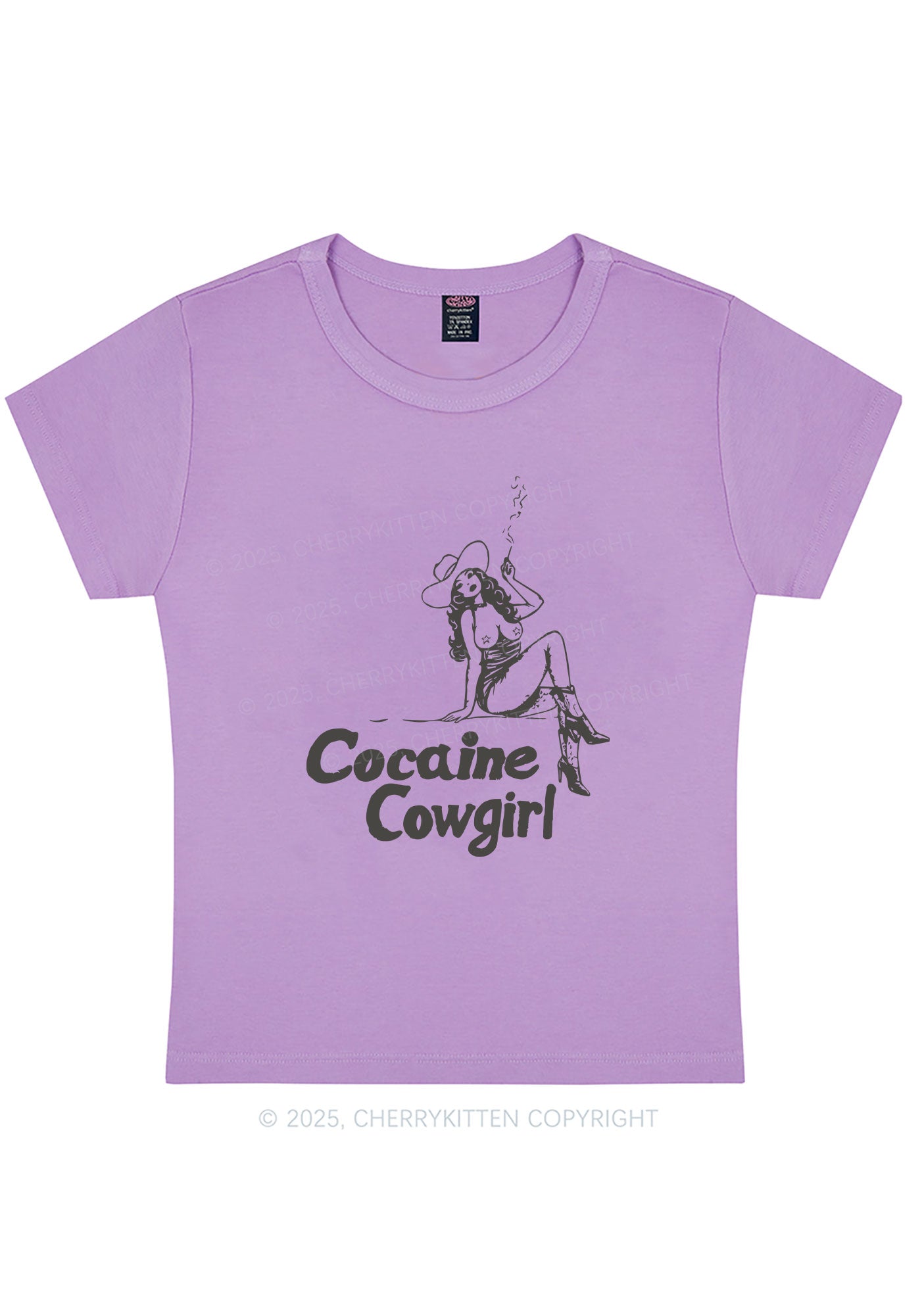 Curvy Cola Cowgirl Y2K Baby Tee Cherrykitten