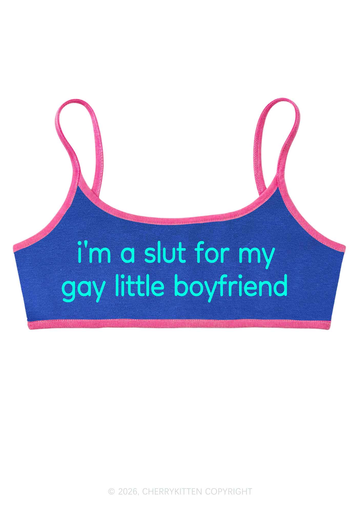Slxt For My Gay BF Pride Y2K Super Crop Cami Cherrykitten
