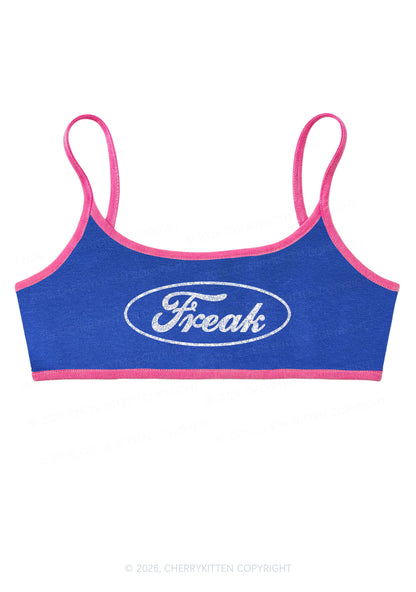 Glitter Oval Freak Y2K Super Crop Cami Cherrykitten
