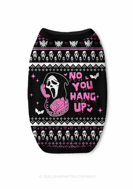 Halloween No You Hang Up Y2K Pet Knit Sweatshirt Cherrykitten