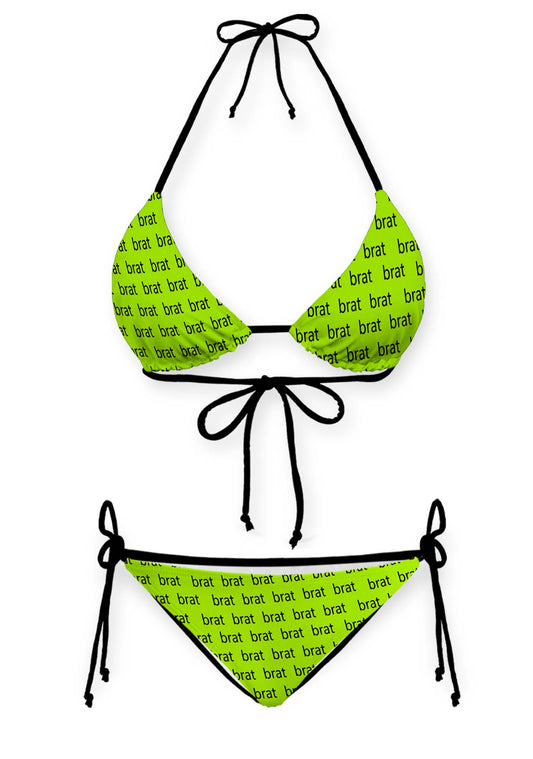 Brat Summer Y2K Print Bikini Set Cherrykitten
