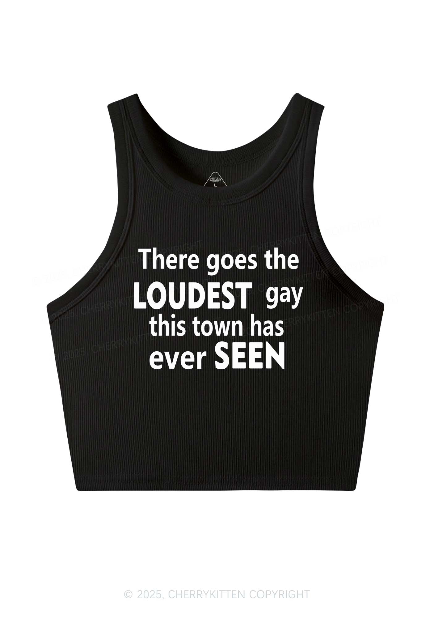 The Loudest Gay Y2K Crop Tank Top Cherrykitten