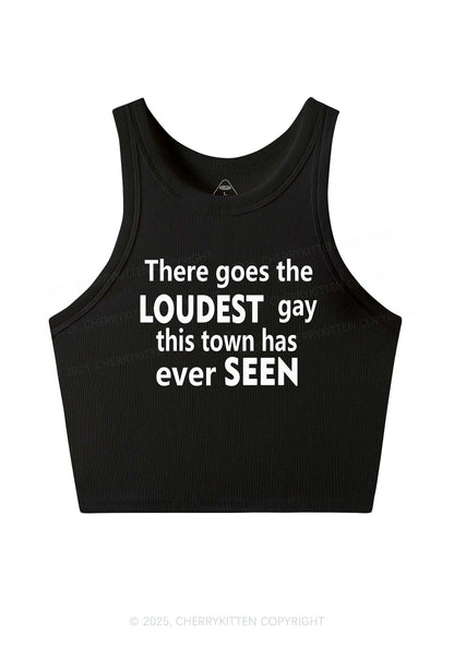 The Loudest Gay Y2K Crop Tank Top Cherrykitten