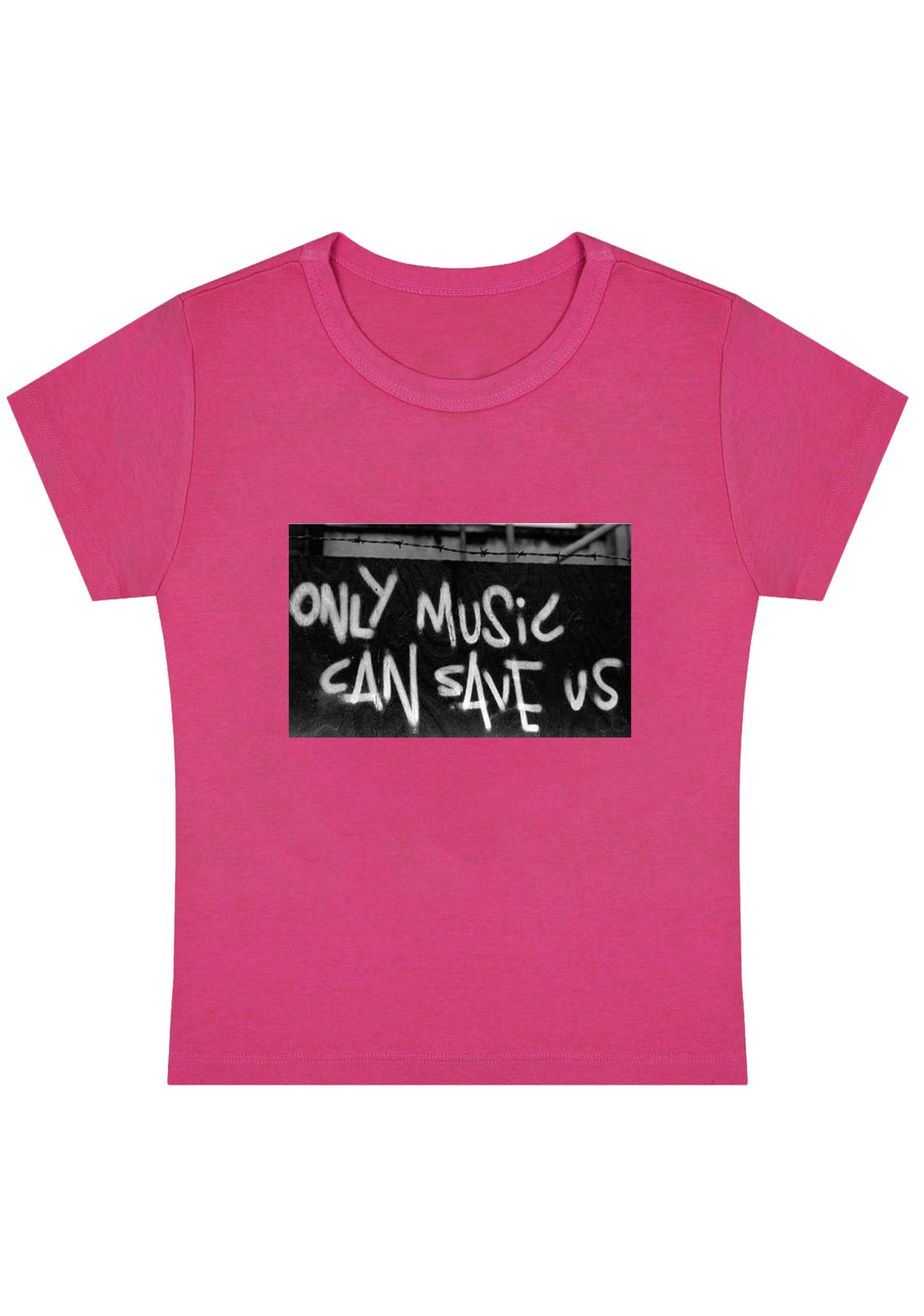 Curvy Only Music Can Save Us Baby Tee