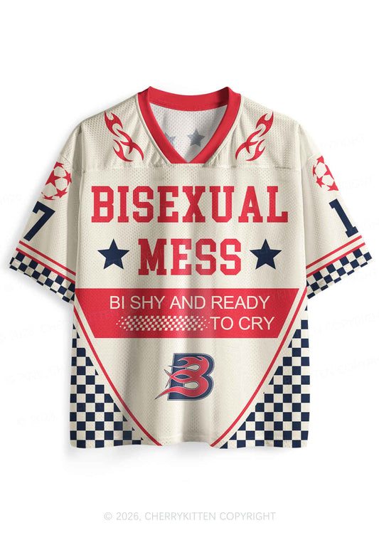 Bisexual Mess Pride Y2K Sport Jersey Shirts Cherrykitten