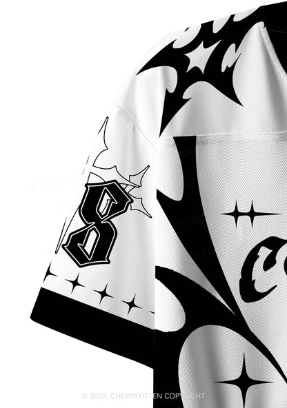 Custom Team Gothic Heart Y2K Crop Sport Jersey Shirts Cherrykitten