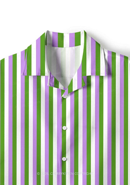Genderqueer Flag Pride Y2K Print Hawaiian Shirt Cherrykitten