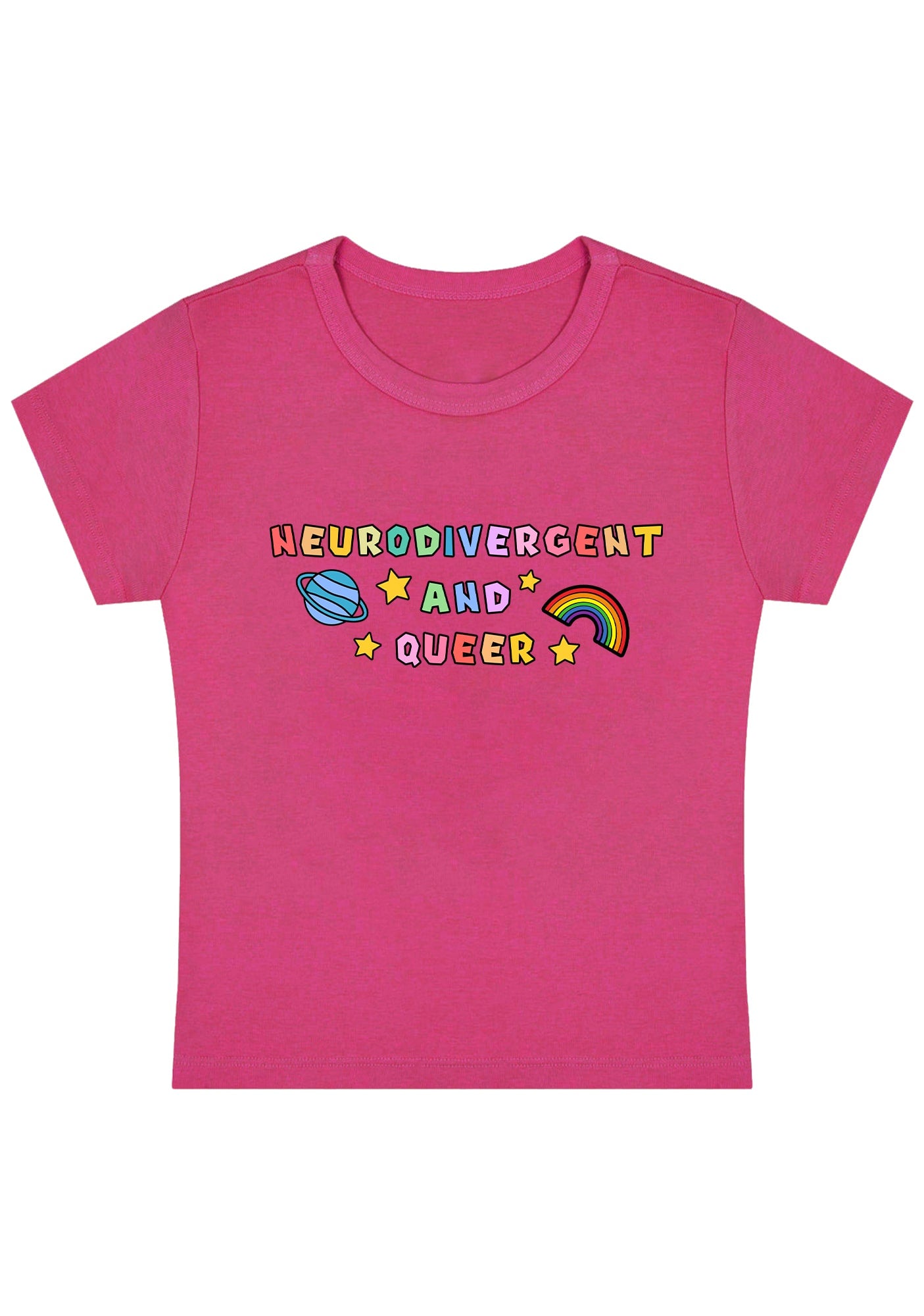 Curvy Neurodivergent And Queer Baby Tee