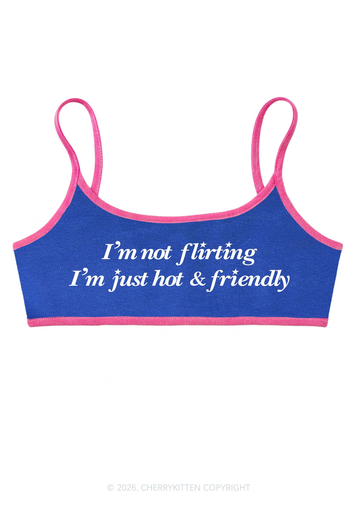 Just Hot And Friendly Y2K Super Crop Cami Cherrykitten