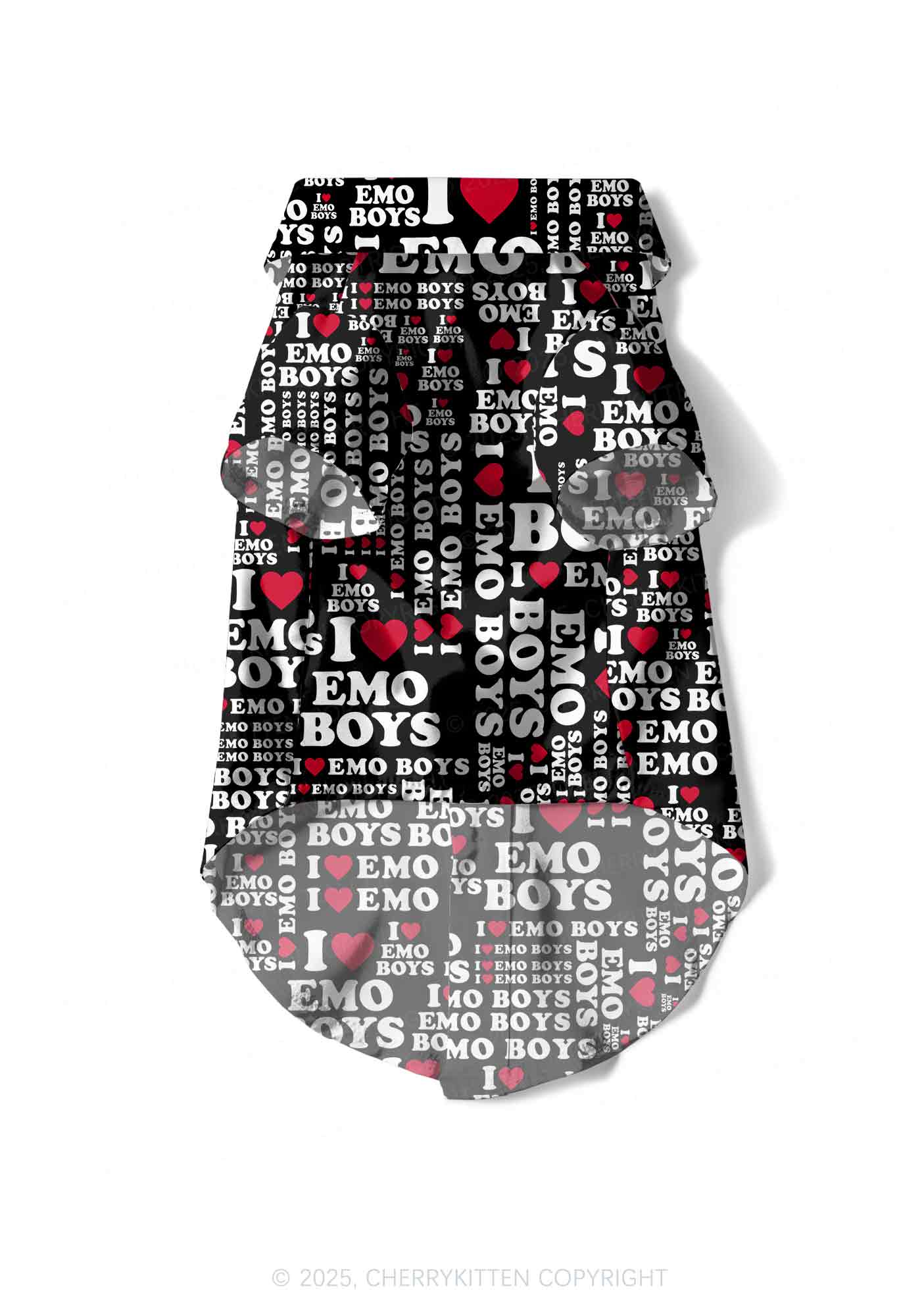 I Love Emo Boys Y2K Pet Shirts Cherrykitten