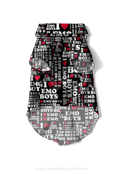 I Love Emo Boys Y2K Pet Shirts Cherrykitten