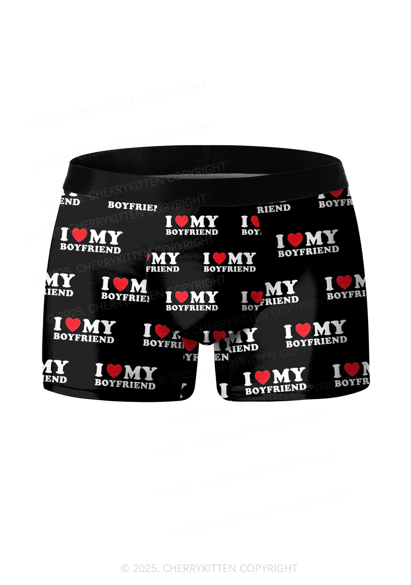 I Love My Boyfriend Valentine's Day Y2K Print Couples Boxer Briefs Set Cherrykitten