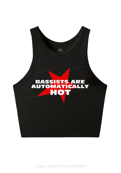 Bassists Are Automatically Hot Y2K Crop Tank Top Cherrykitten