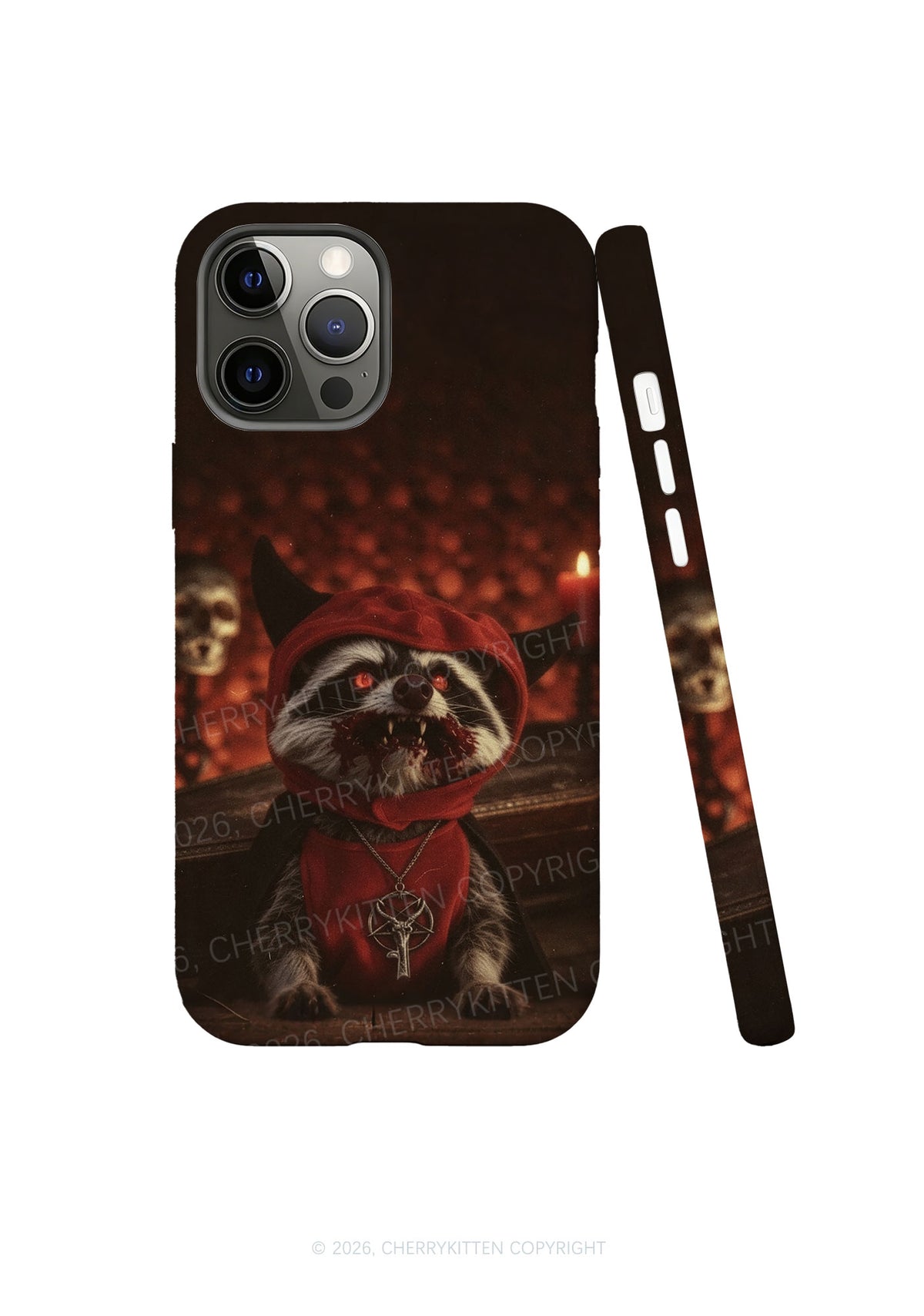 Halloween Vampire Raccoon Y2K Phone Case Cherrykitten